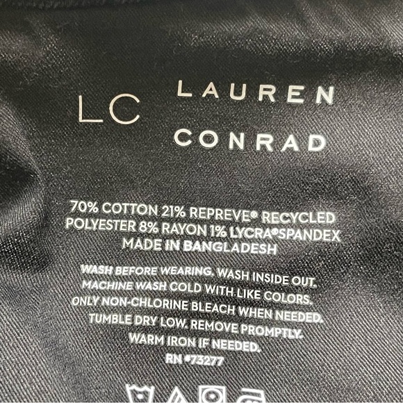 LC Lauren Conrad Women’s High Rise Cuffed Denim Shorts Size 2 Button Fly Stretch - Picture 9 of 9